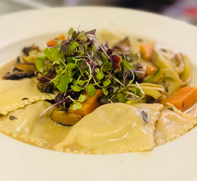 Sweet Potato Ravioli.