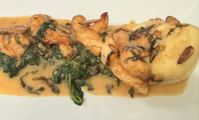 Shrimp Florentine.
